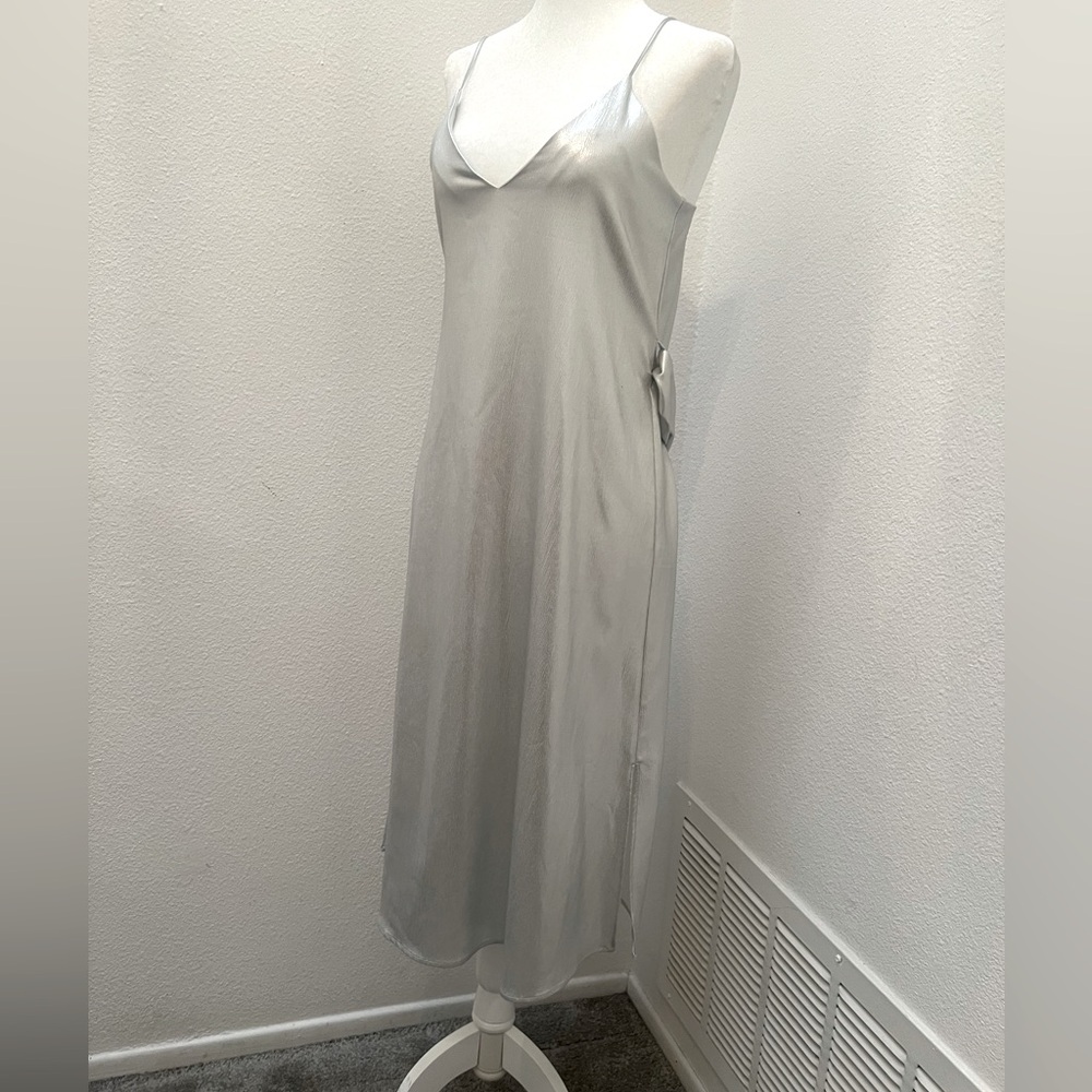 Zara Silver Slip Dress - Picture 12 of 12
